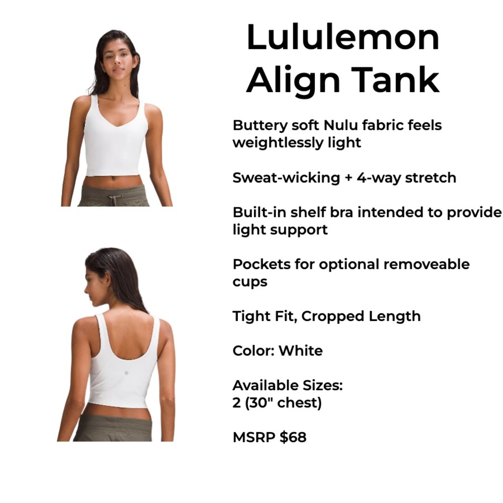Lululemon Align Tank. NWT. Size 2.